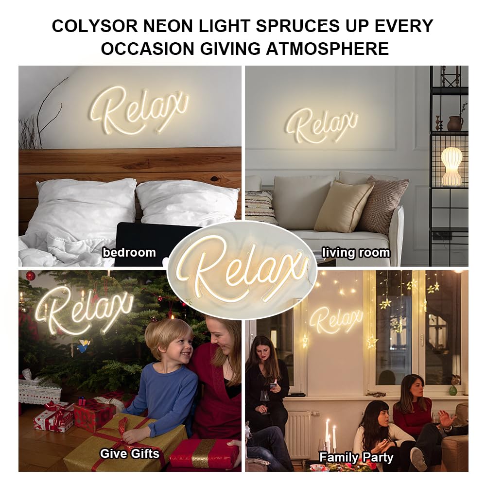 Colysor Relax Neon Dimmable Warm White 5V USB Powered Sign Wall